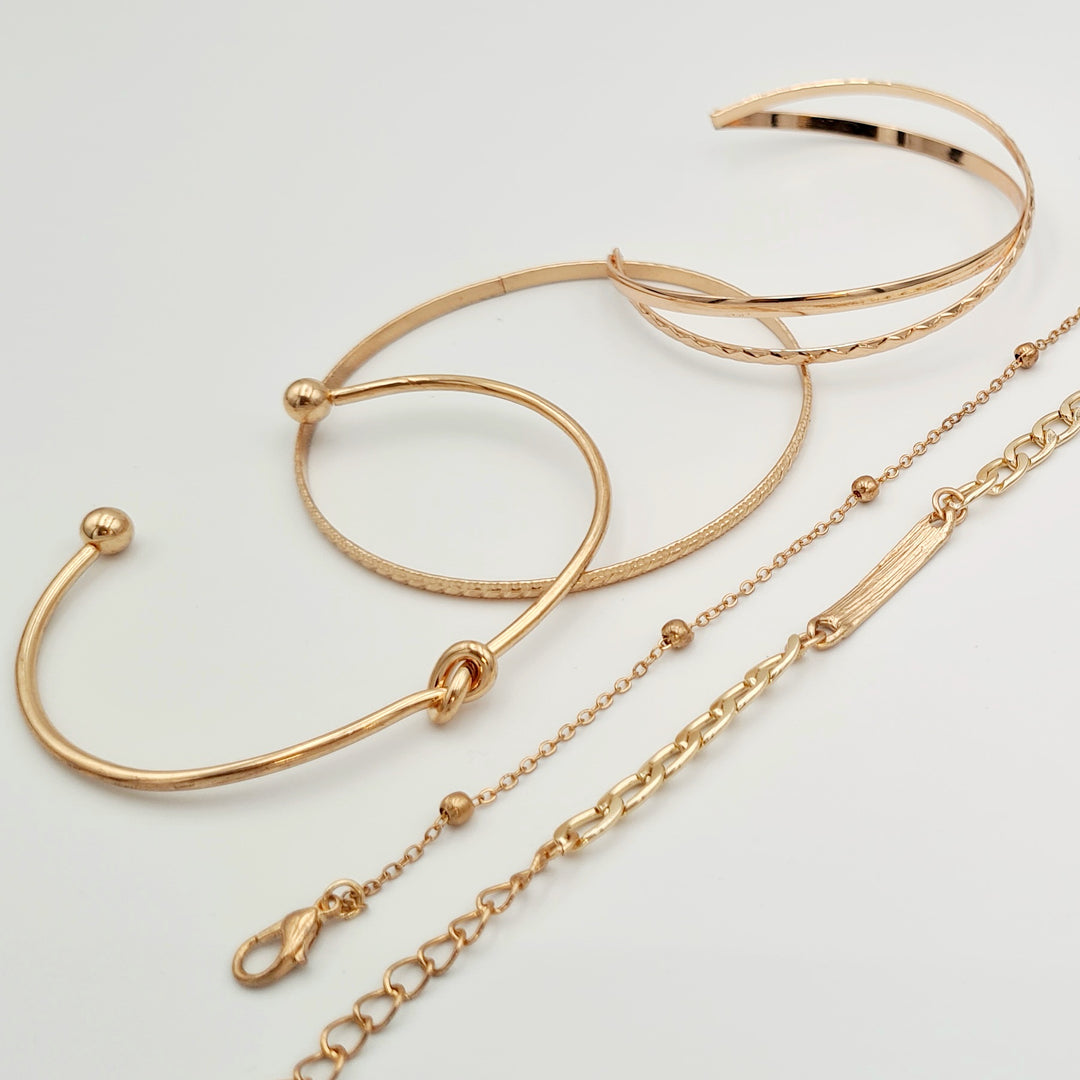 Gold Infinity 5-Pack bangle