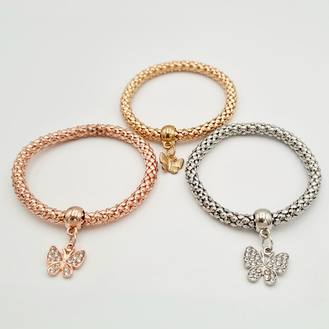 Snake Diamante Butterfly 3-Pack Bracelets