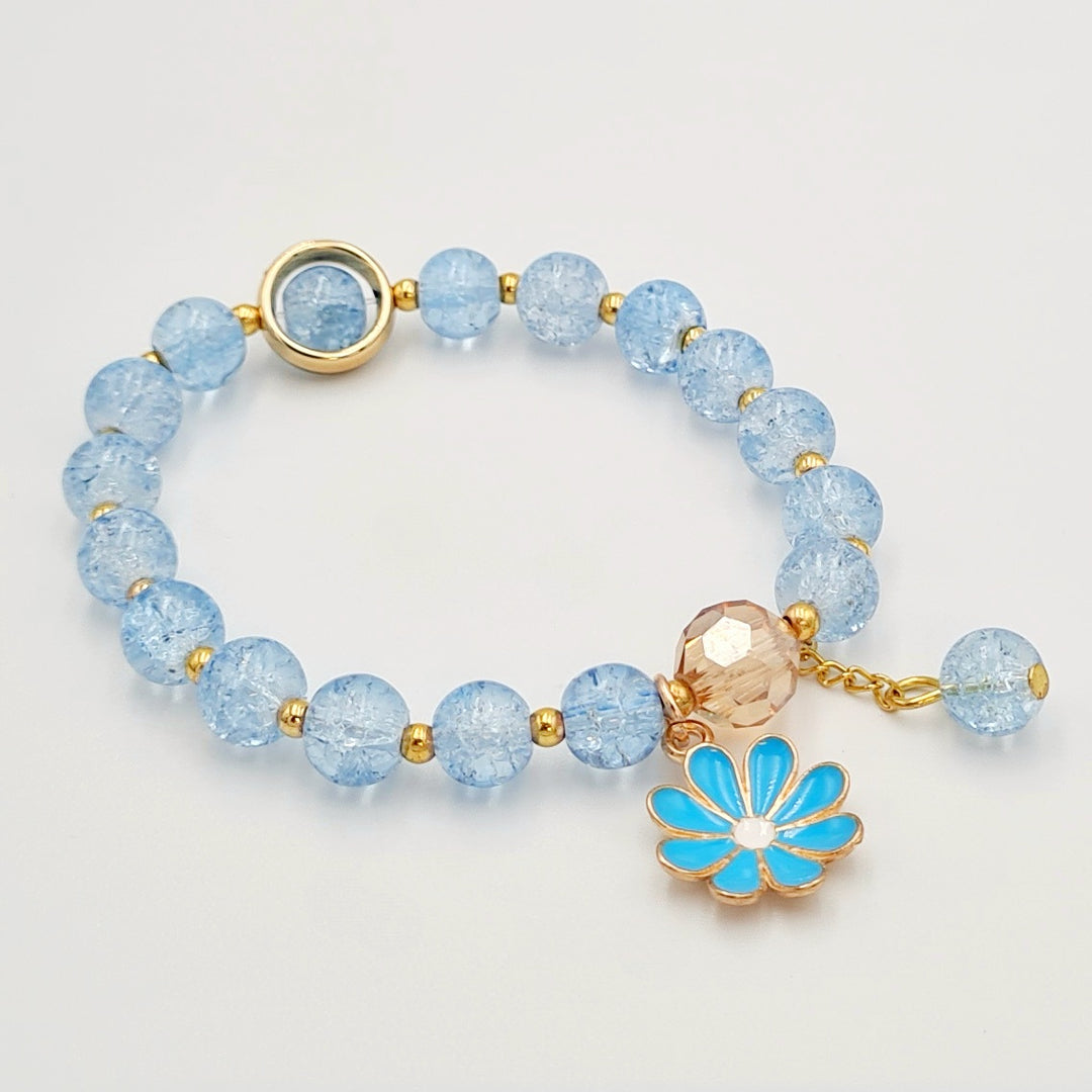 Kids Blue Sunflower Bracelet
