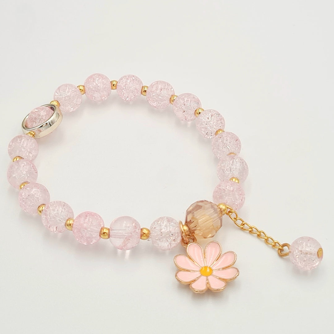 Kids Pink Sunflower Bracelet