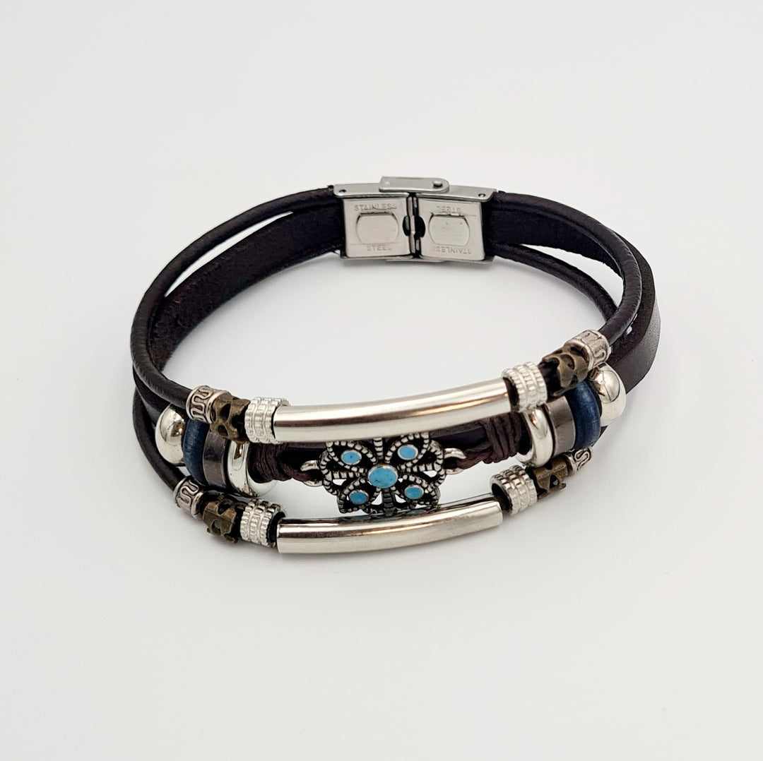 Black Leather Classic Bracelet