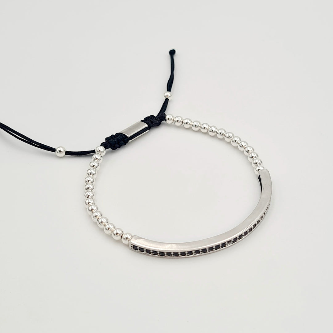 Silver Adjustable Plain Band Bracelet