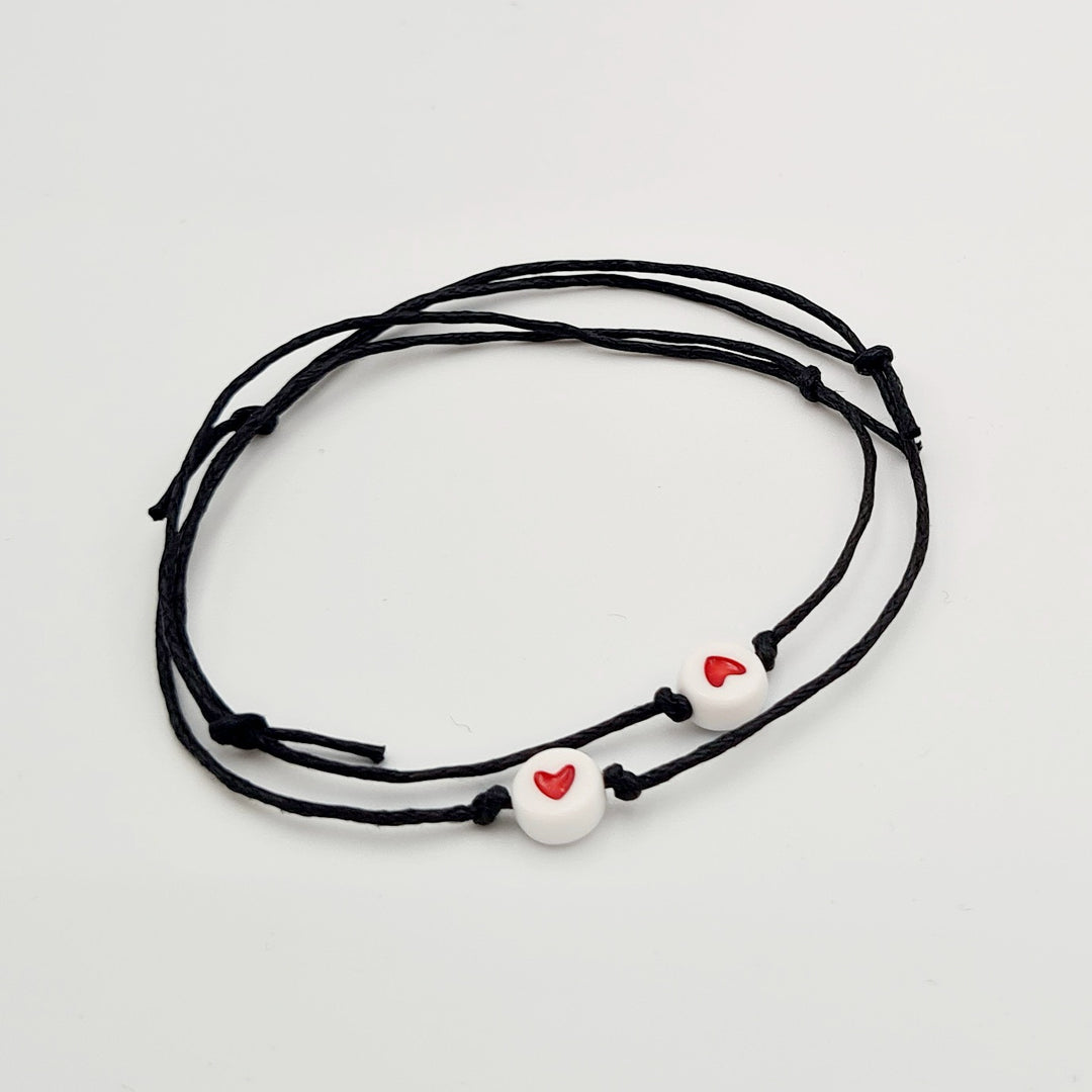 Black Heart Dainty Bracelet