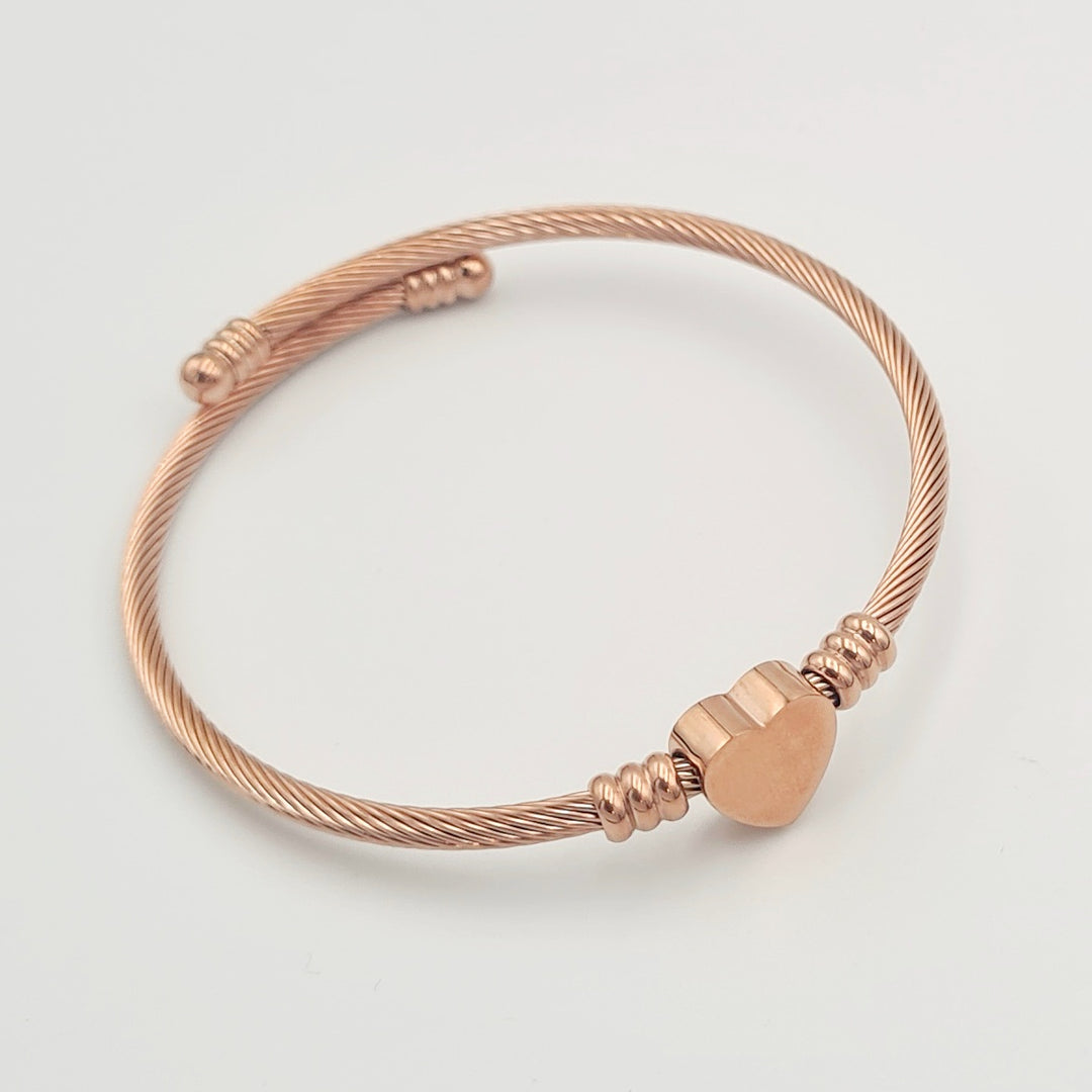 Rose Gold Heart Bangle