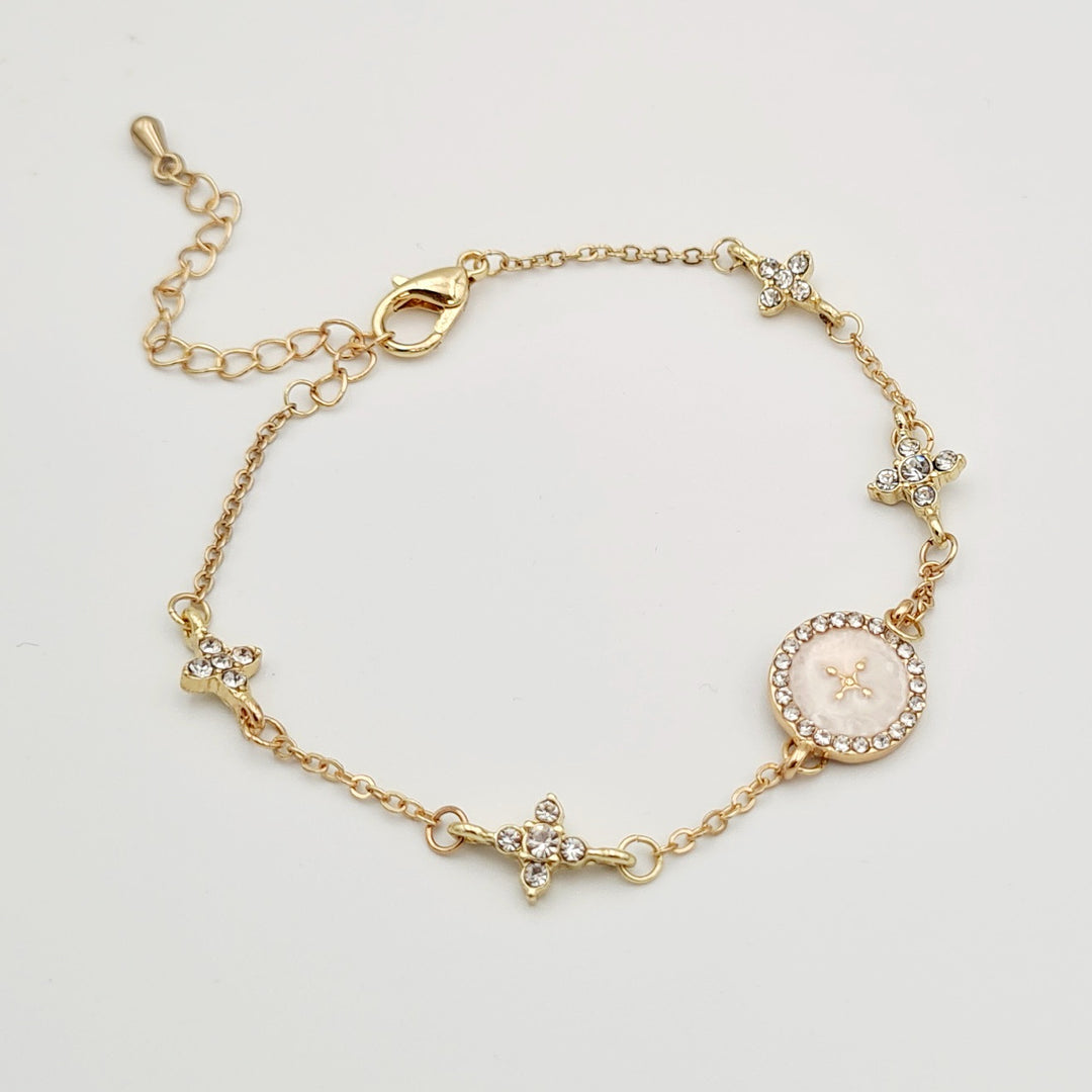 Gold Cubic Diamante Bracelet