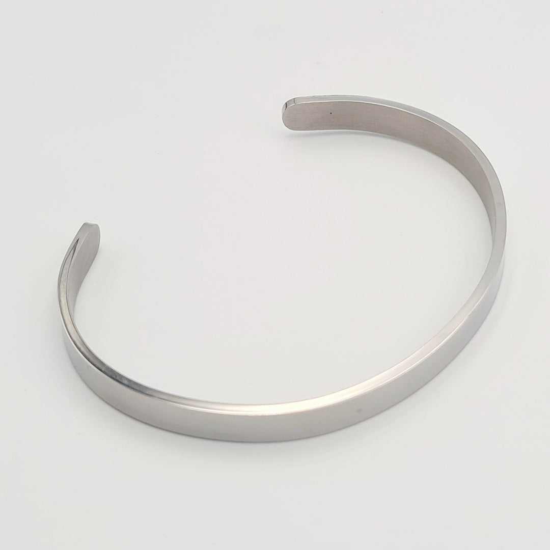 Silver Plain Cuff Bangle