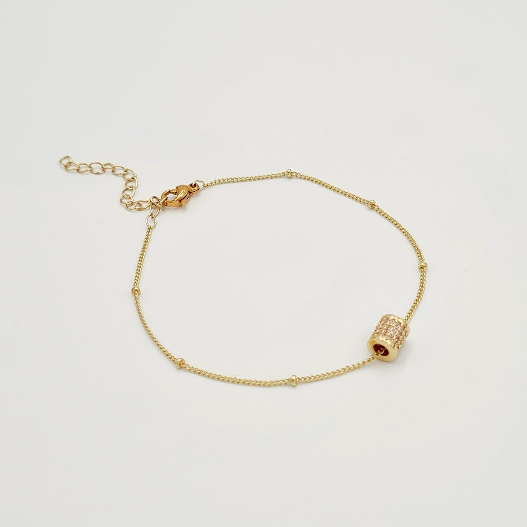 Gold Dainty Wheel Bracelet