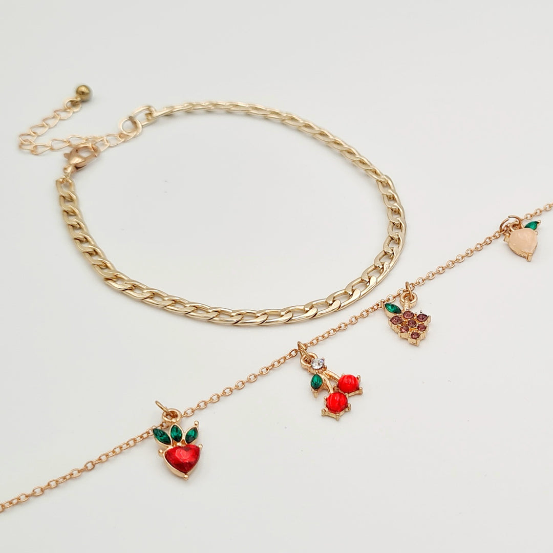 Gold Figaro 2-pack Bracelets