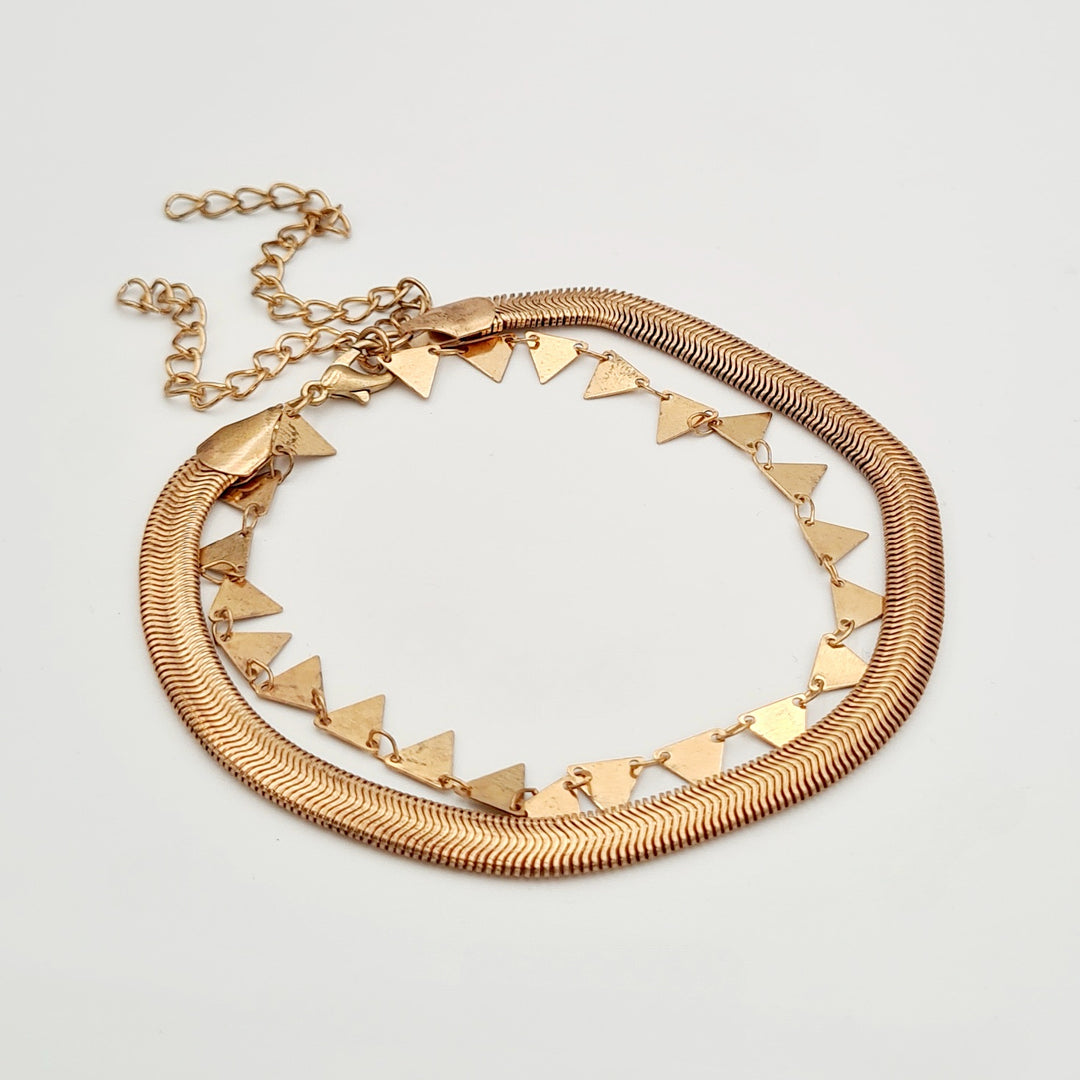 Gold Triangle Snake Bracelet