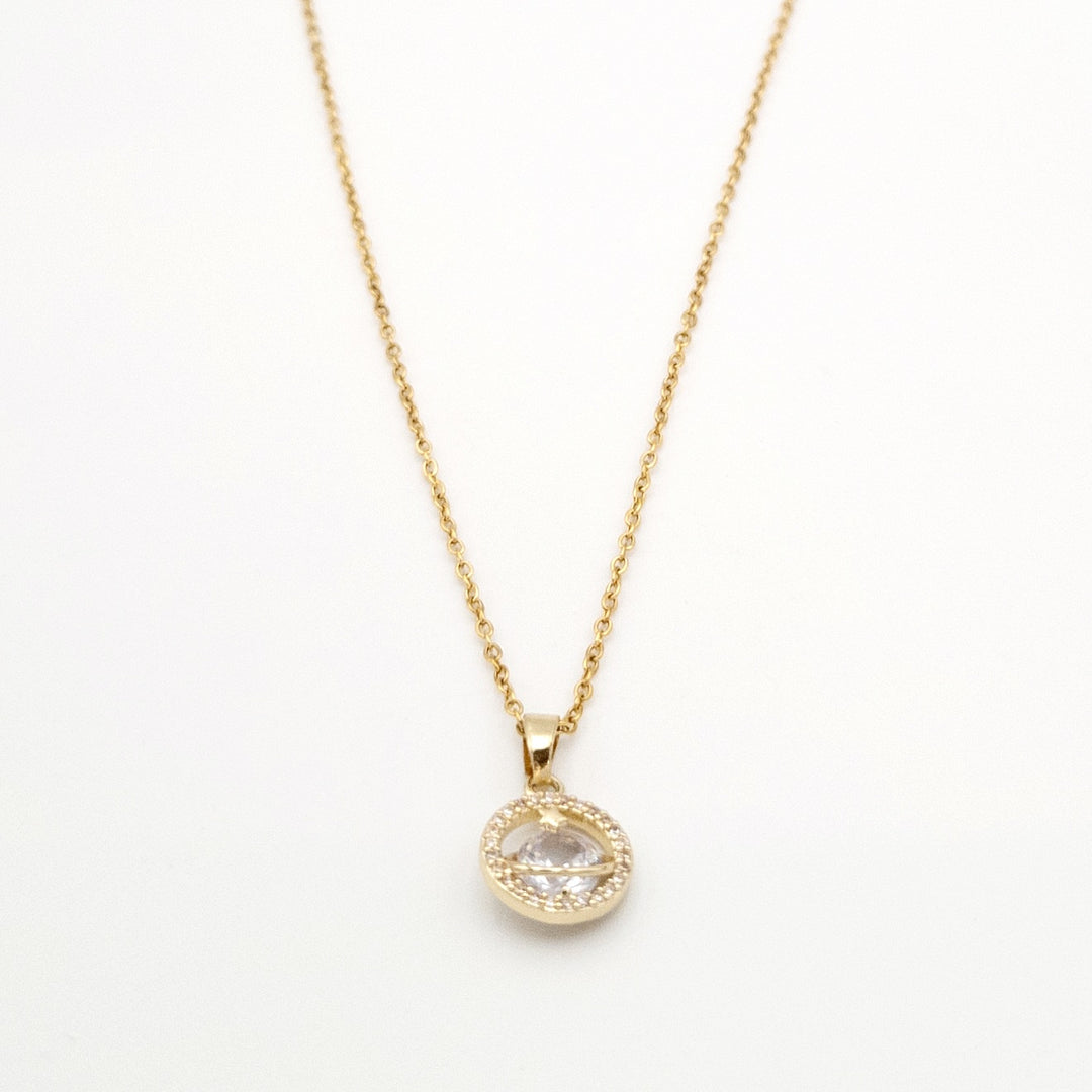 Gold Universe Cubic Diamante Necklace