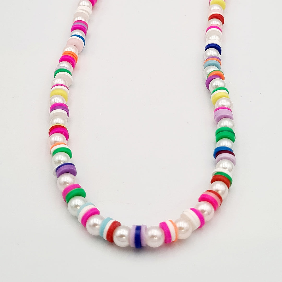 Kids Multicoloured Pearl Necklace