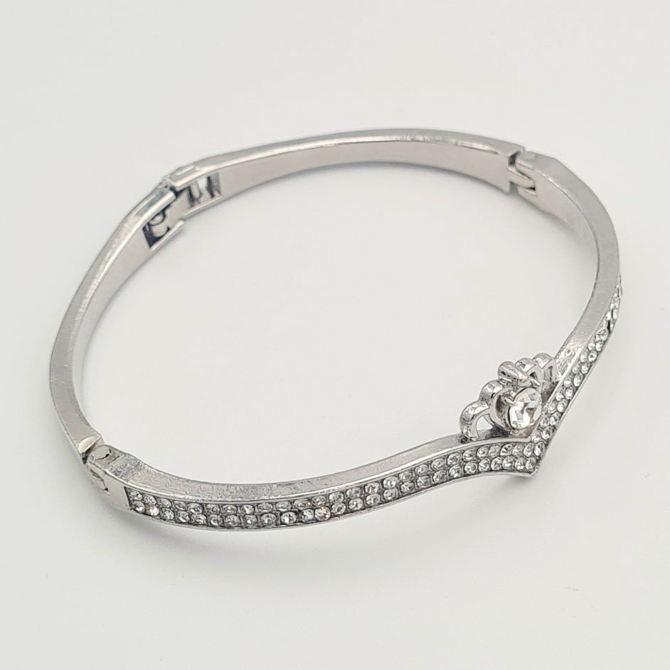 Silver Cubic Zirconia Bangle
