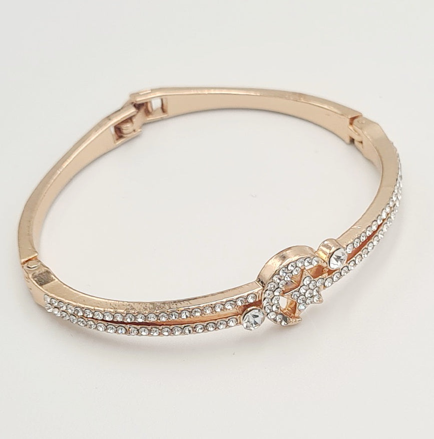 Rose Gold Cubic Zirconia Bangle