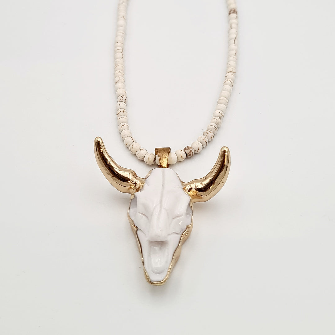 Pearl Mystic Horn Necklace