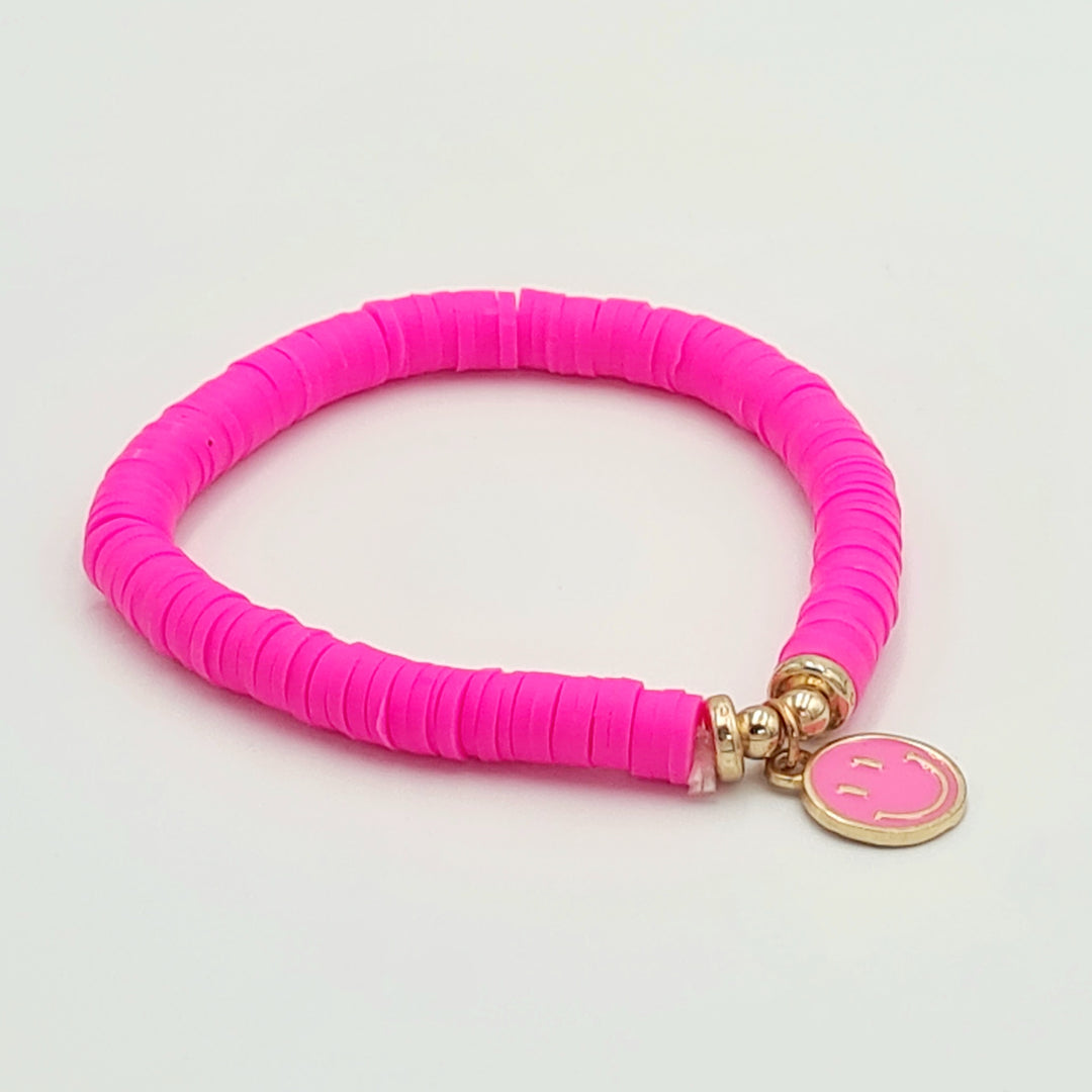 Kids Pink Smiley Bracelet