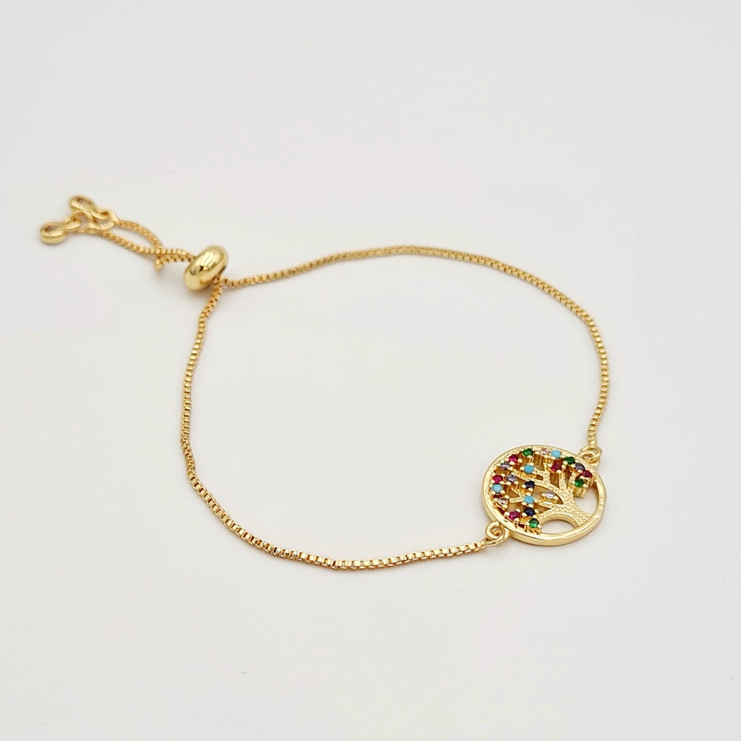 Gold Tree of Life Adjustable Bracelet