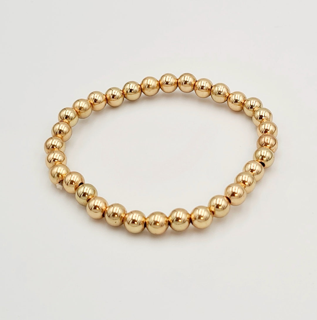 Gold Ball Stretch Bracelet