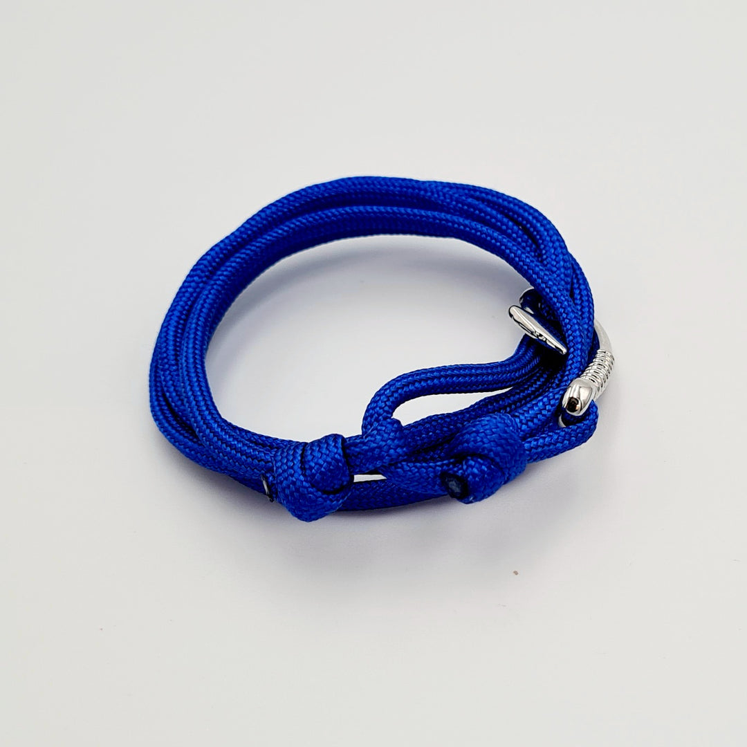 Blue Adjustable Paracord Fish Bracelet