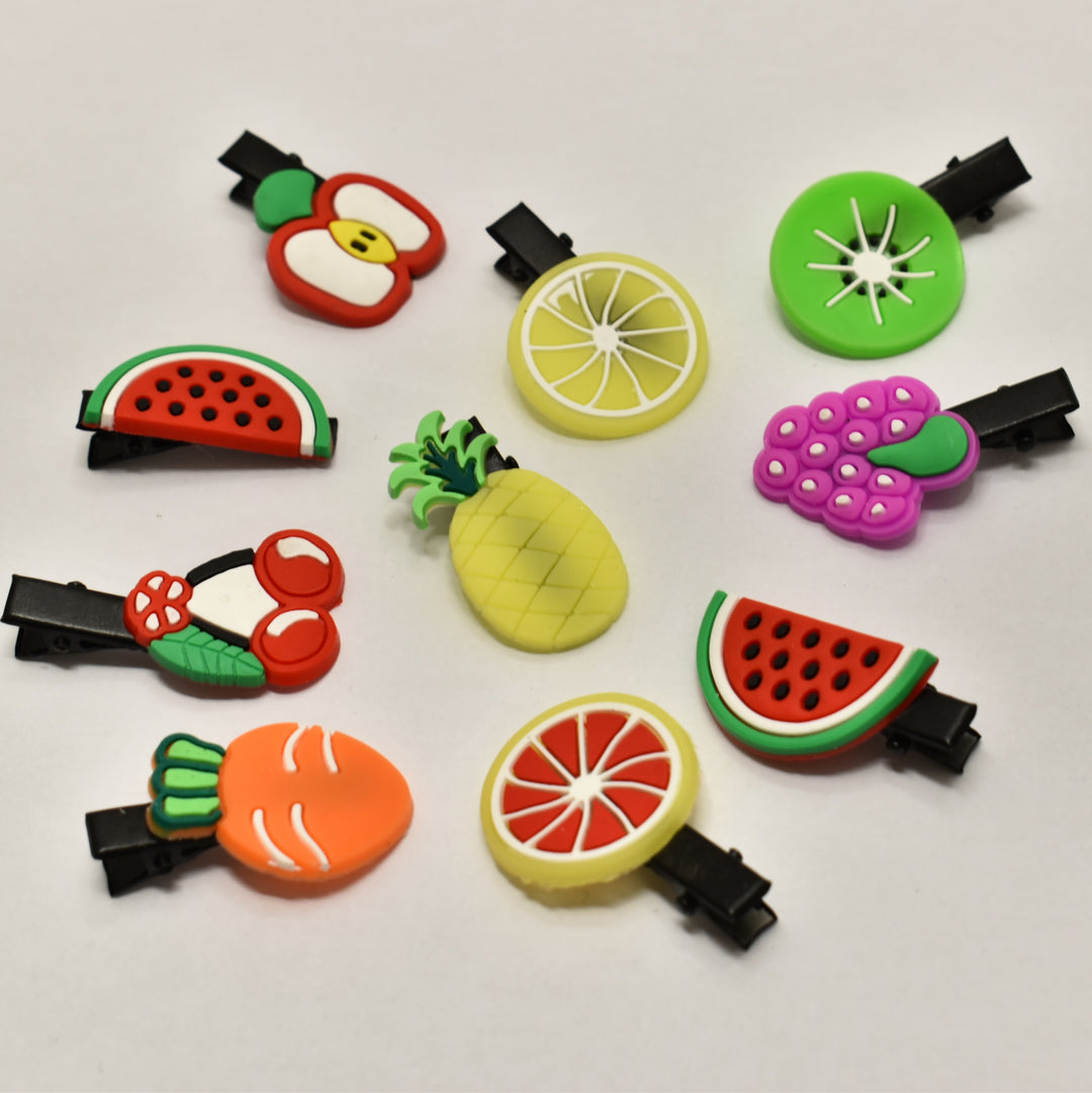Kids Matte Fruit Salad Hair Clips