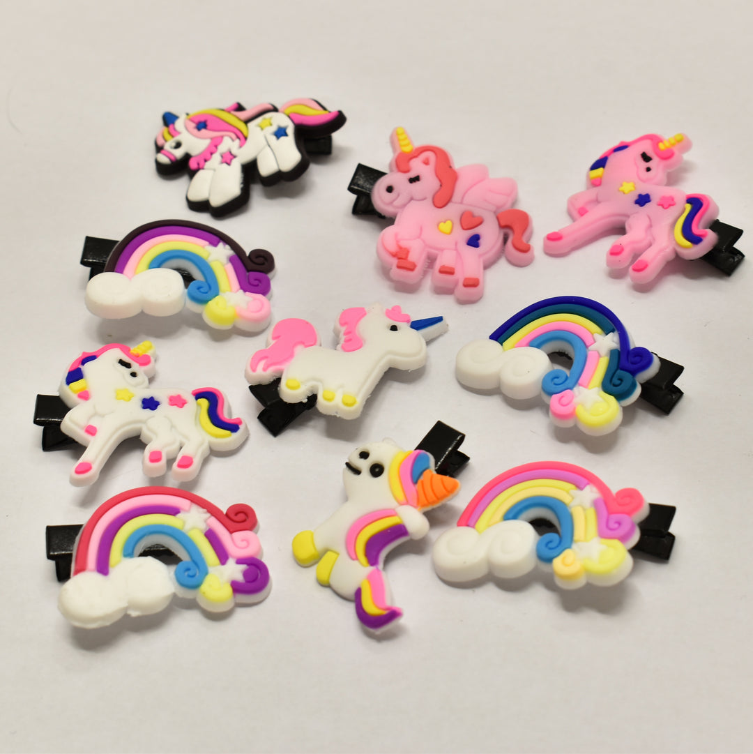 Kids Matte Unicorn Hair Clips