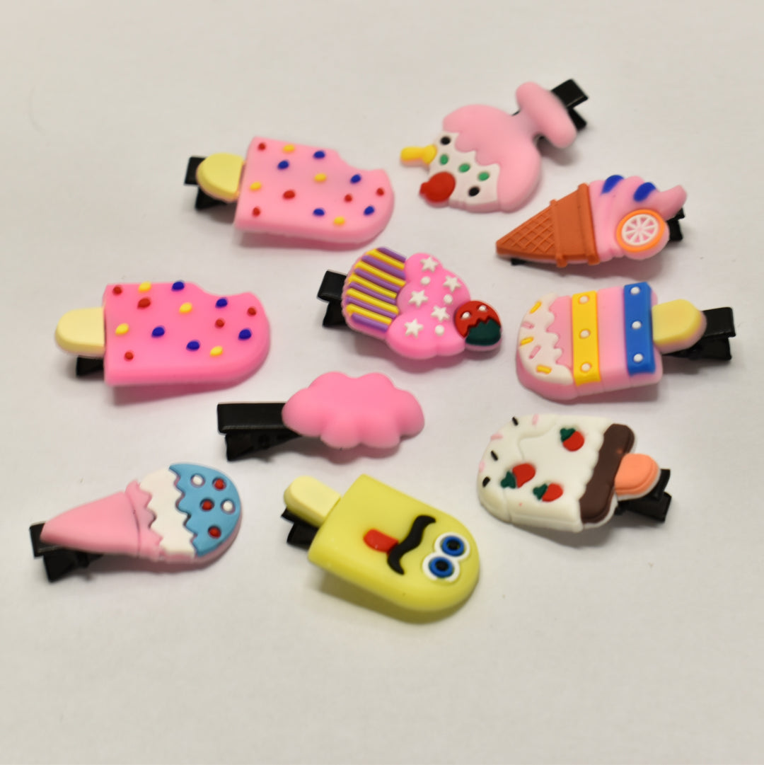 Kids Matte Ice Cream Hair Clips