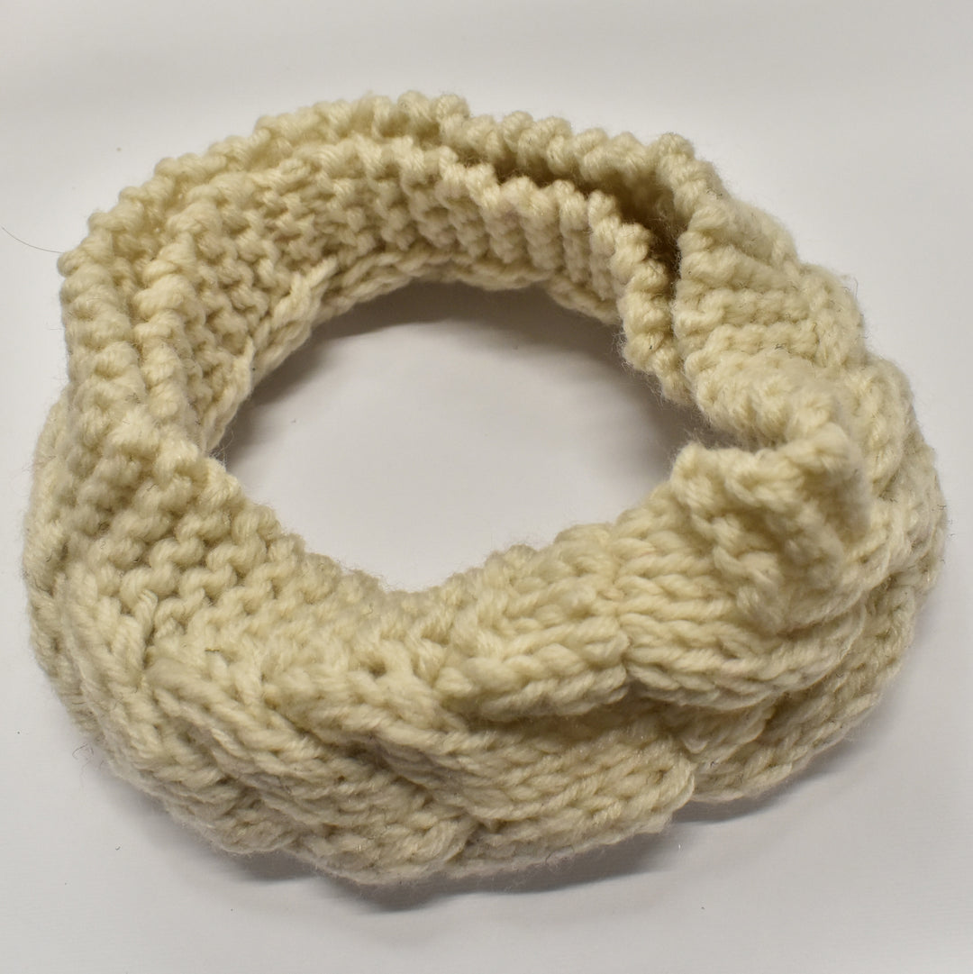 Nude Wool Hair Scrunchie