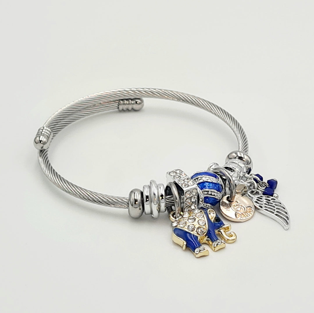 Silver Elephant Charm Bracelet