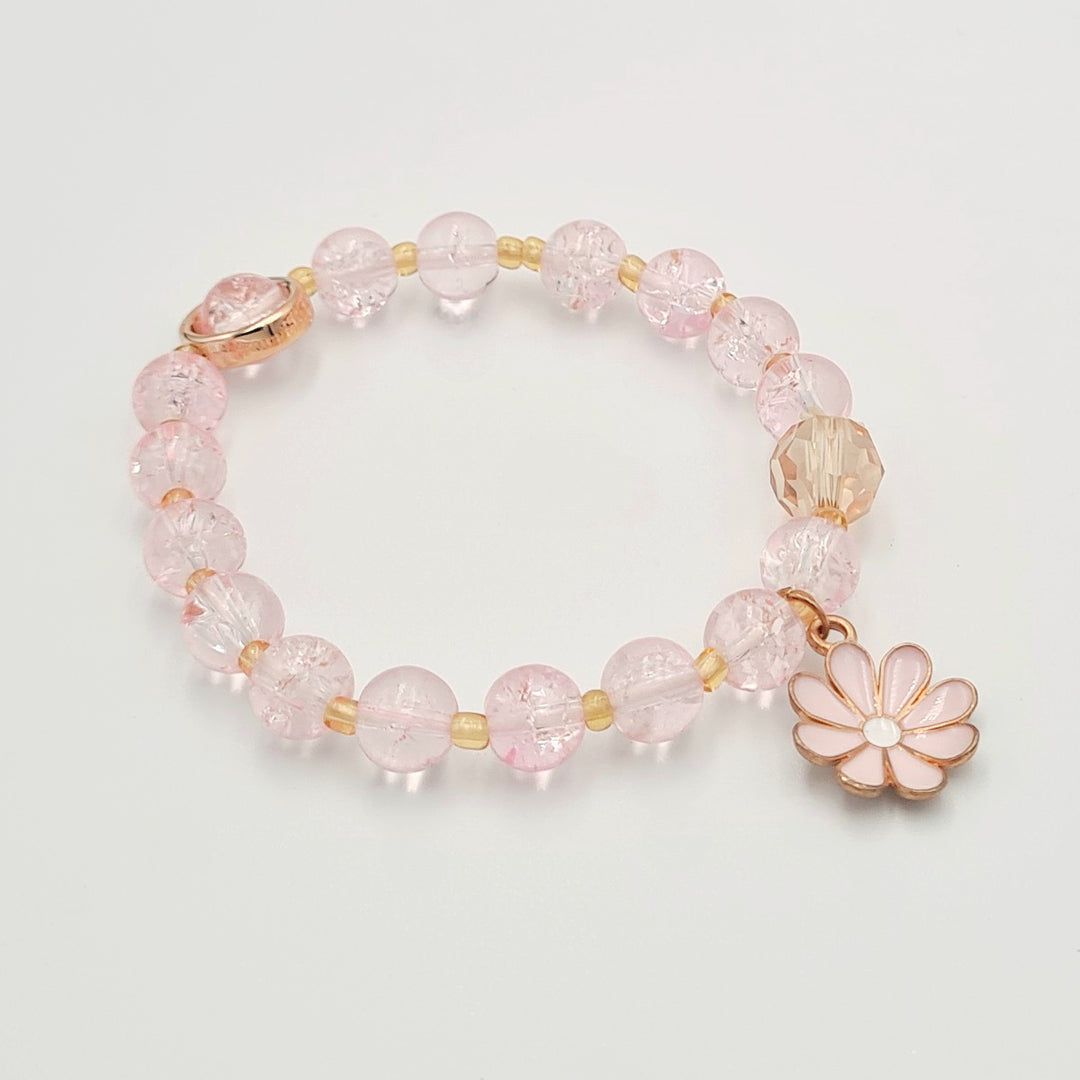 Kids Pink Daisy Sunflower Bracelet