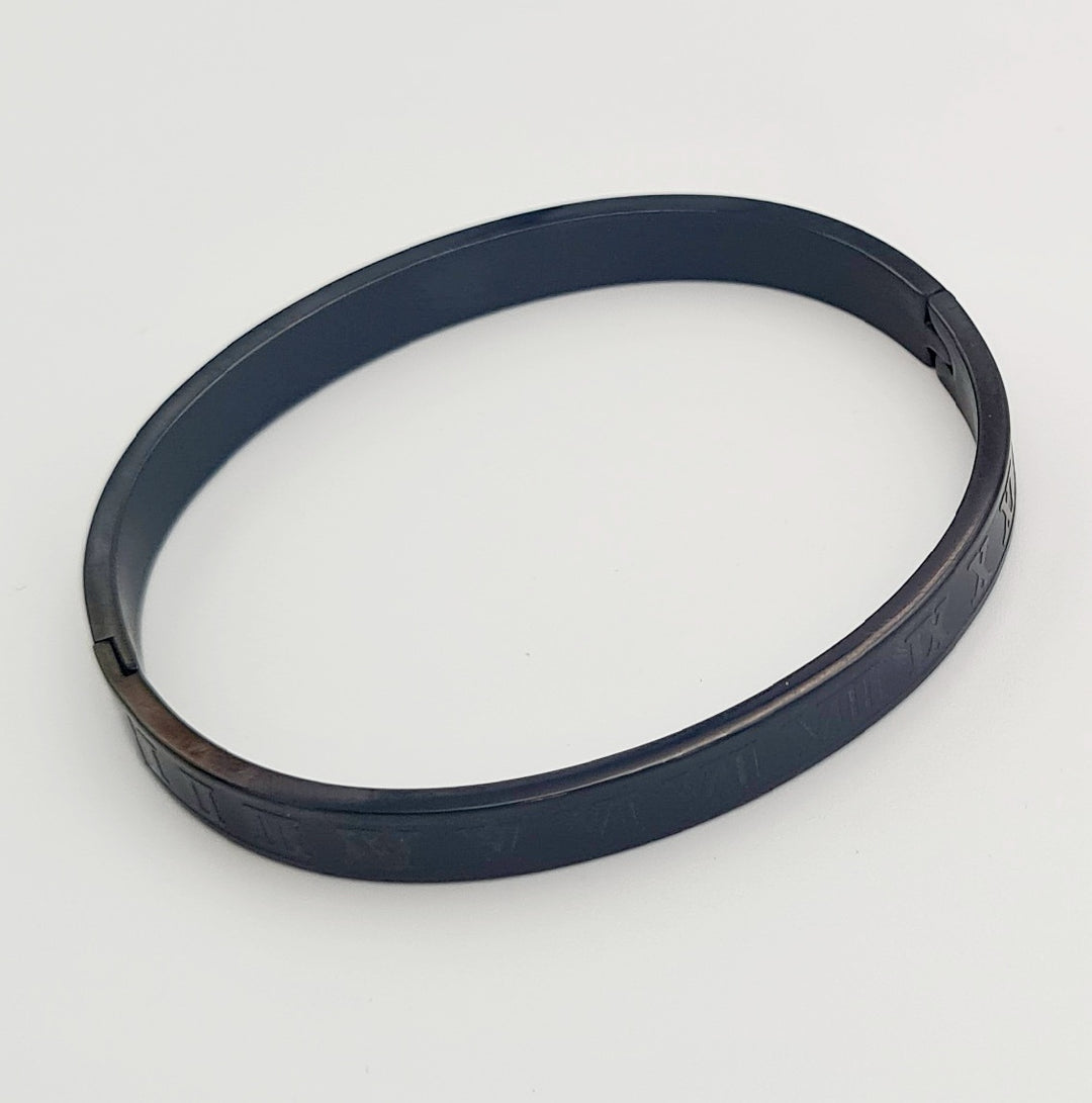 Black Roman Numeral Bangle
