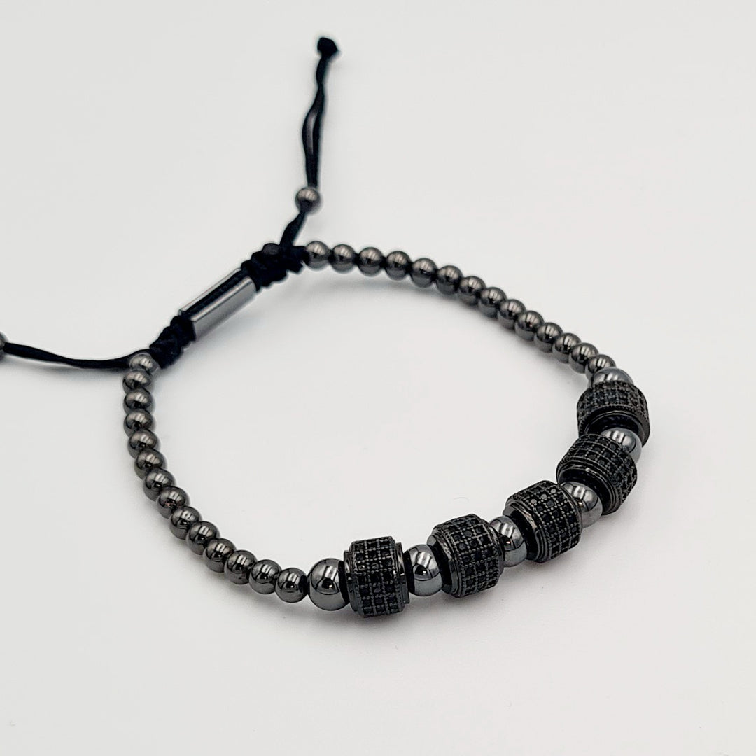 Black Wheel Adjustable Bracelet