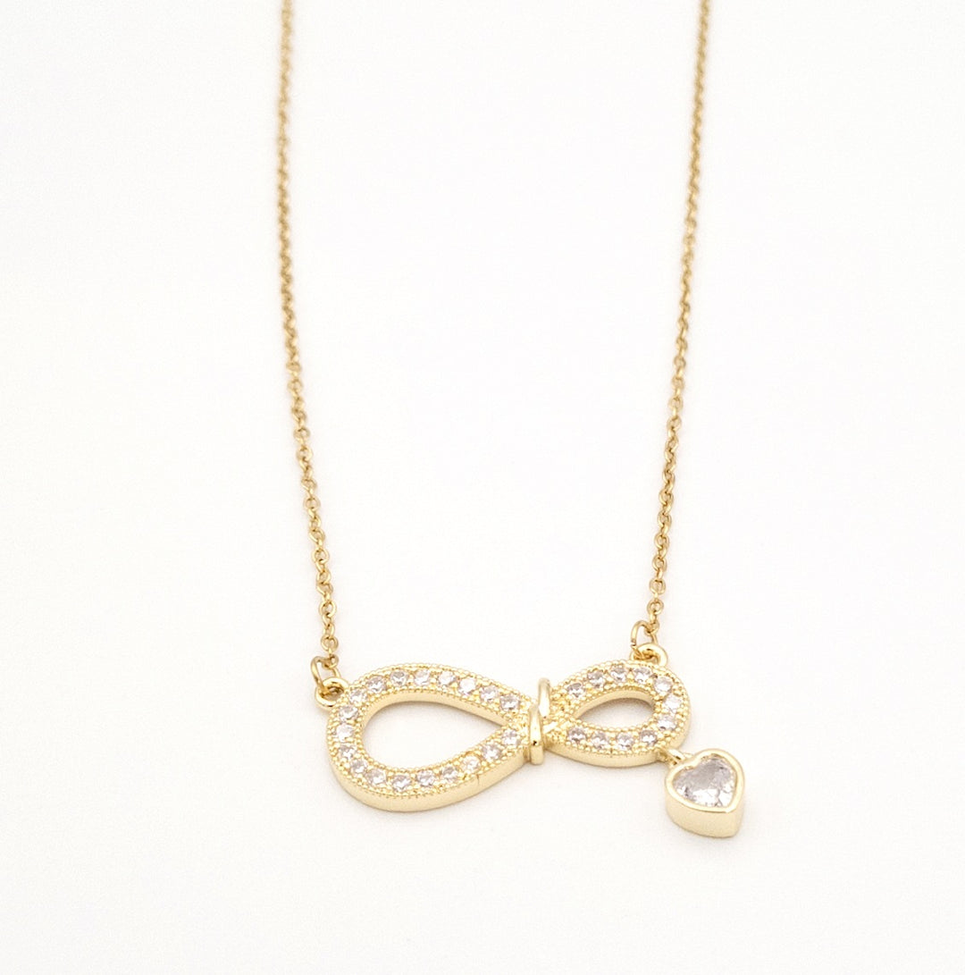 Gold Infinity Cubic Diamante Necklace
