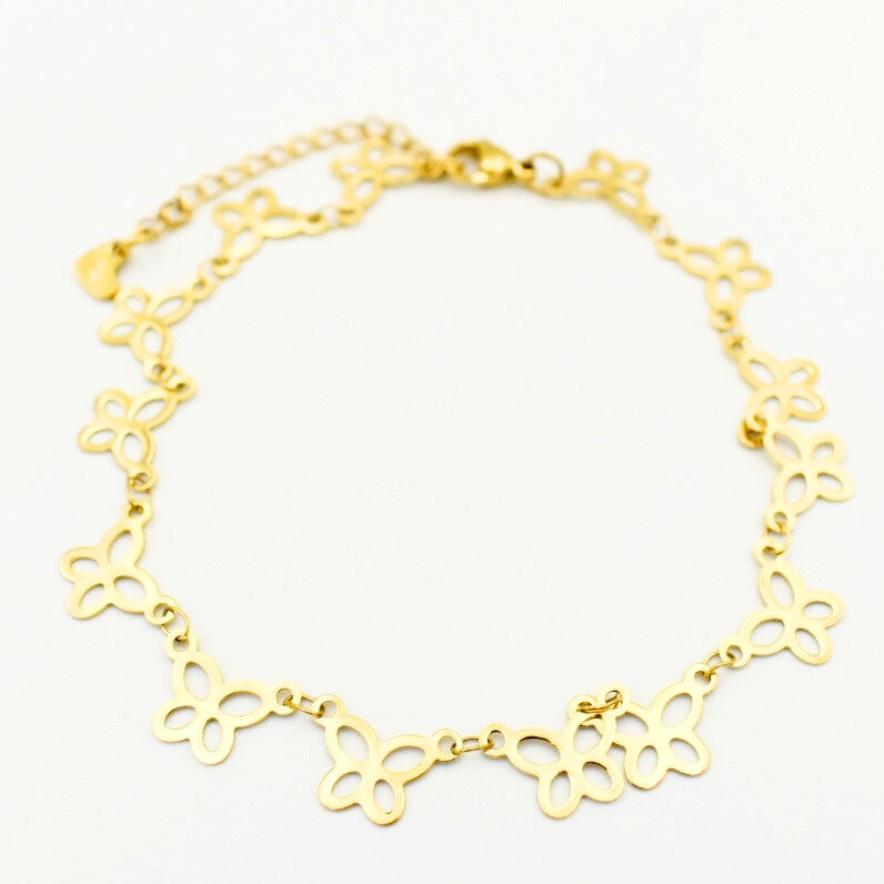 Gold Toned Butterfly Bracelet 11126