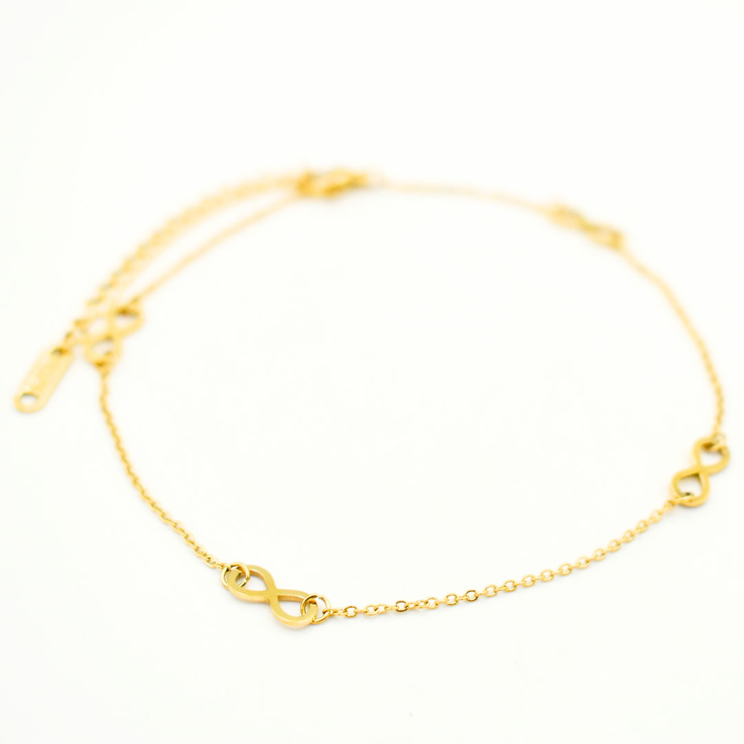 Gold Toned Infinity Dainty Bracelet 11128