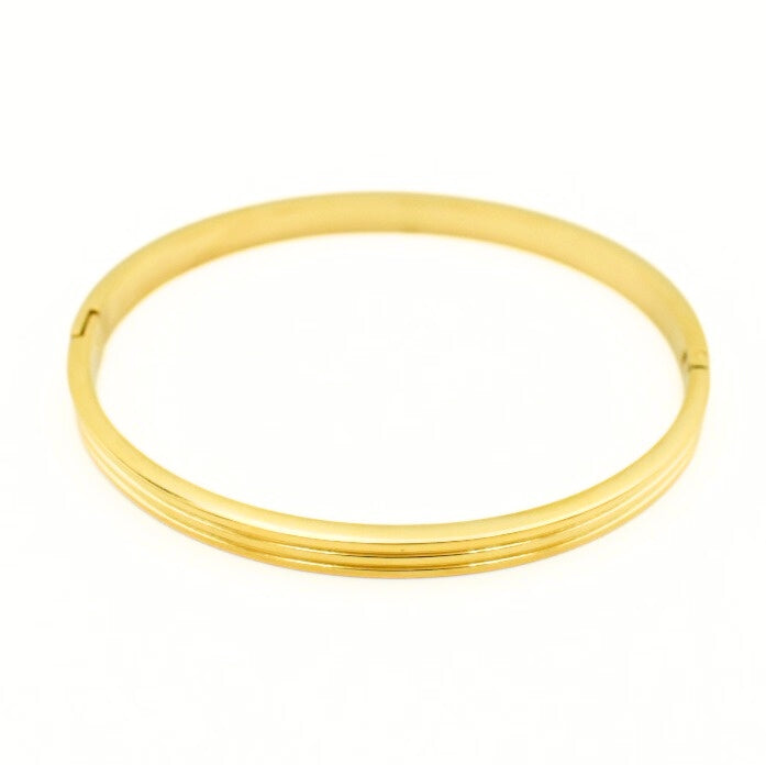 Gold Toned Gear Shaped Bangle