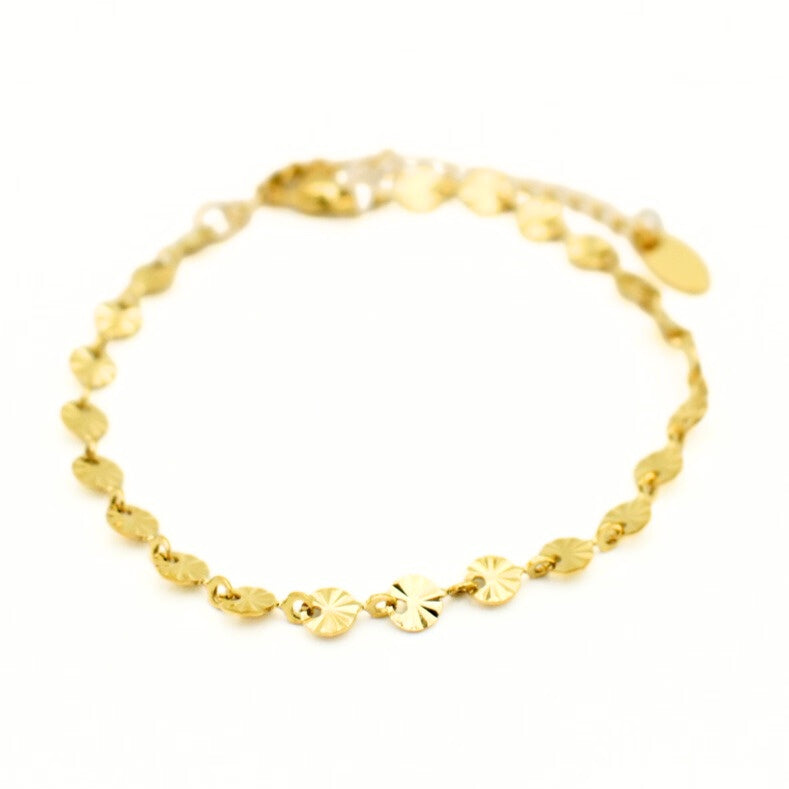 Gold Toned Carambola Chain Bracelet