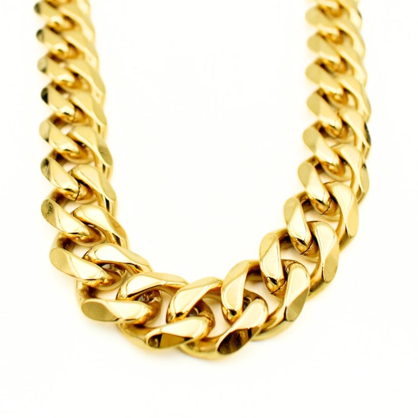 Gold Toned Chunky Cuban Necklace