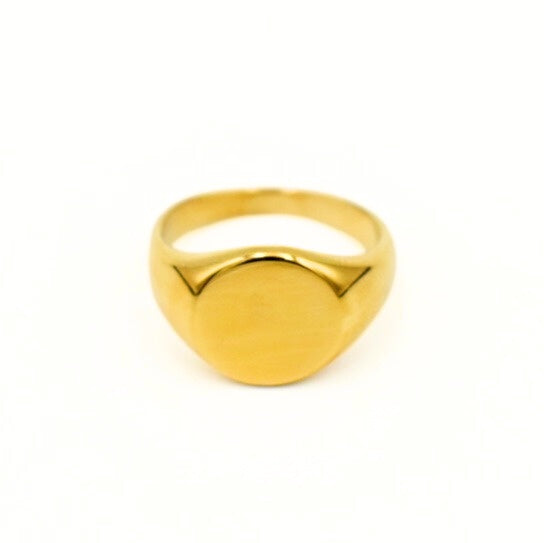 Gold Toned Plain Dainty Rings