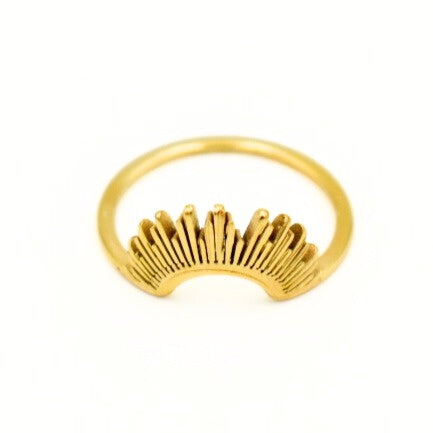 Gold Toned Sunflower Rings