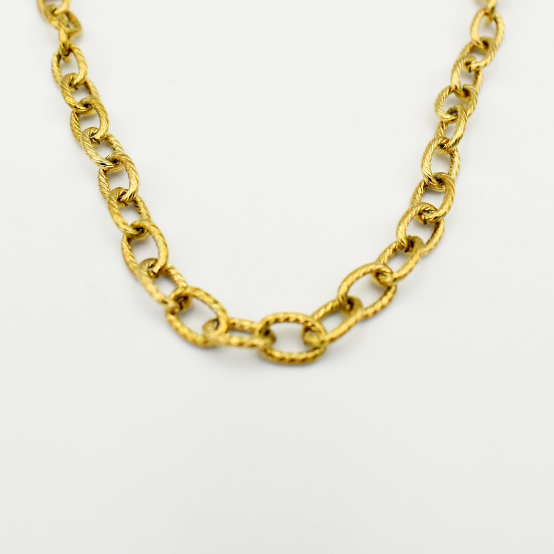 Gold Toned Link 45cm Chain Necklace