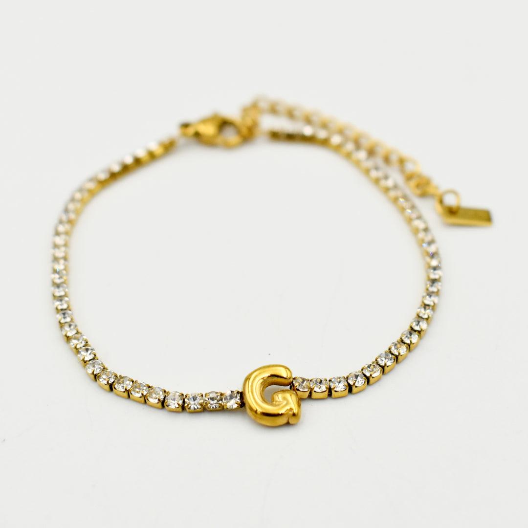 Gold Toned Letter 'G' Bracelet