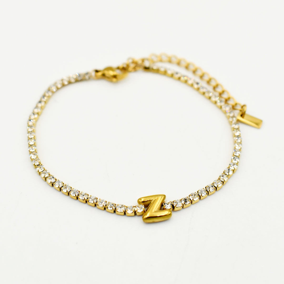 Gold Toned Letter 'Z' Bracelet