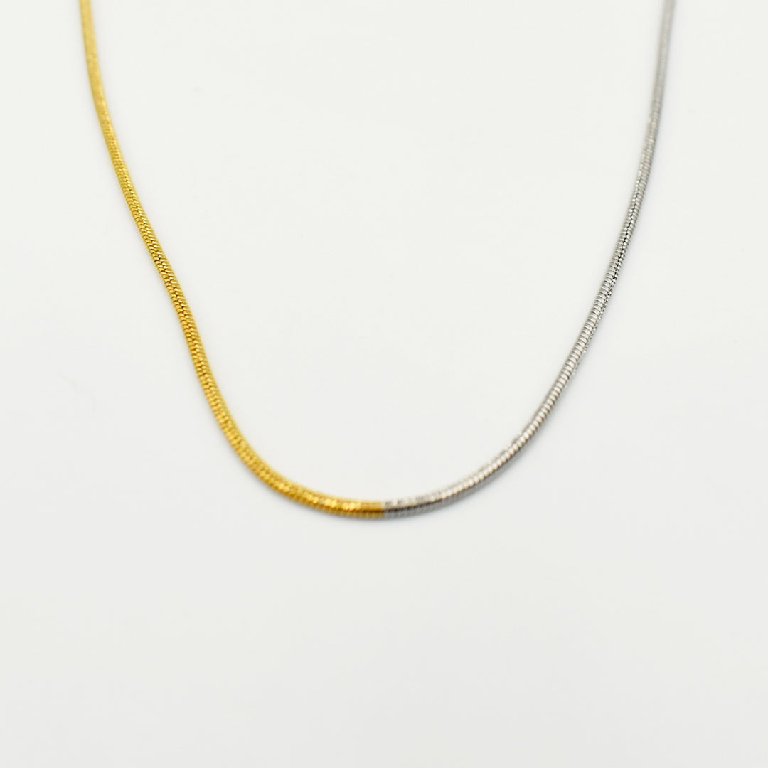 Two Tone Snake Chain Necklace