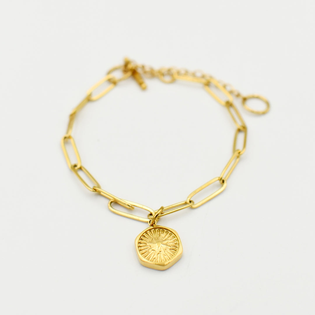 Gold Toned Starburst Bracelet