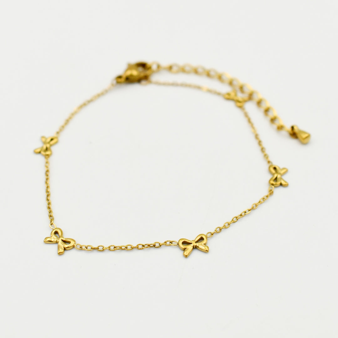 Gold Toned Bow Knot Bracelet