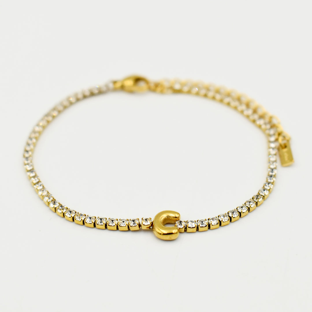 Gold Toned Letter 'C' Bracelet
