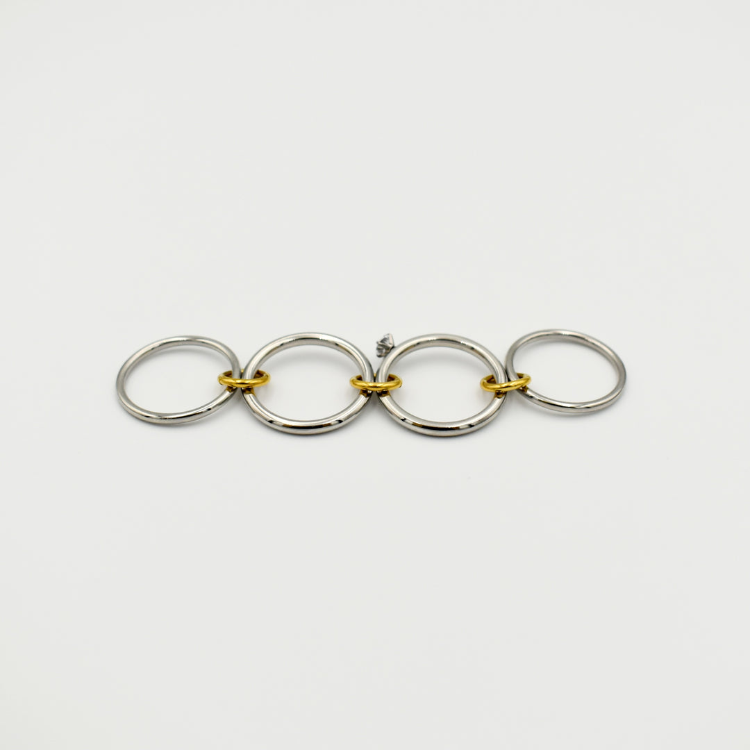 Rhodium Plated Multilayer Rings