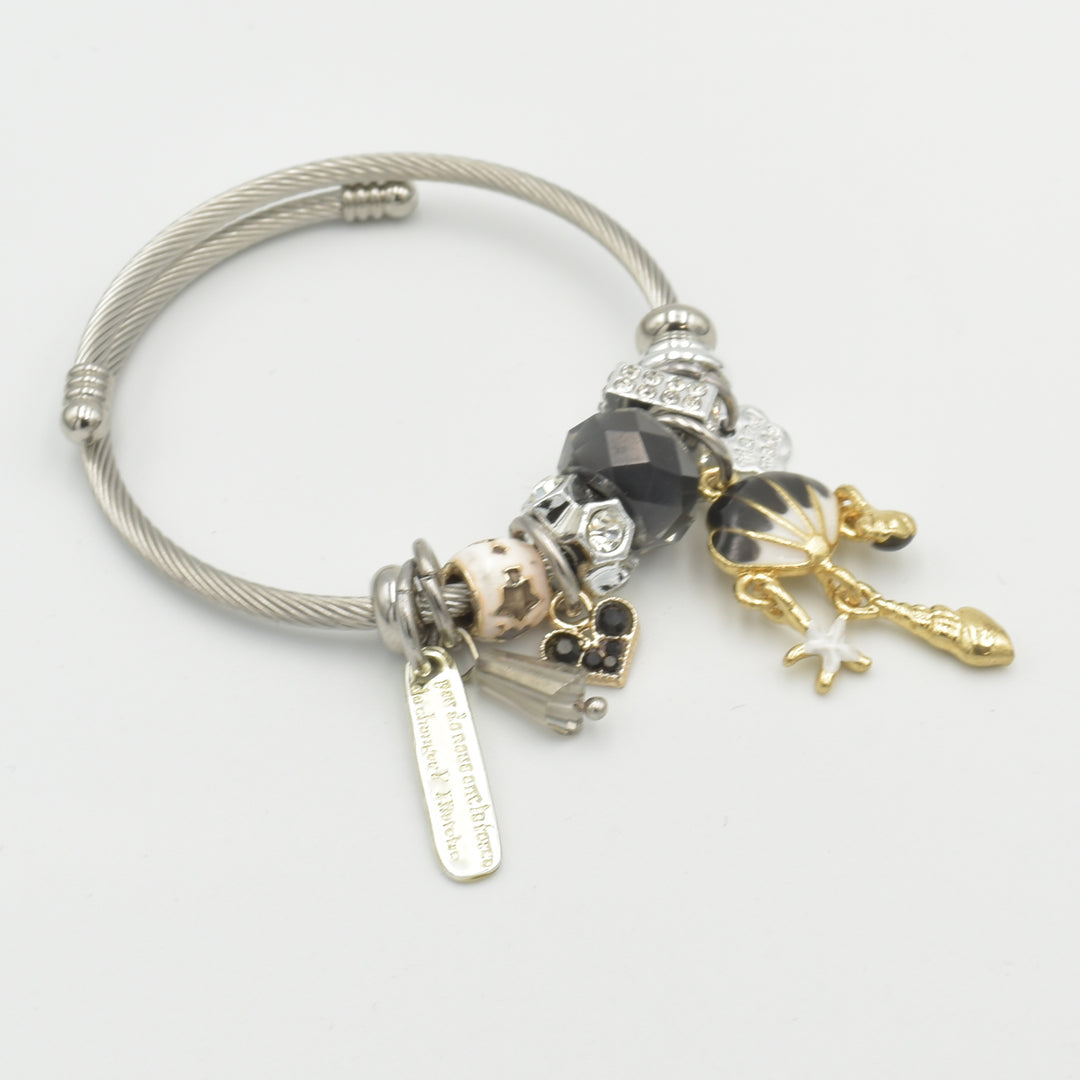 Silver Shell Charm Bracelet