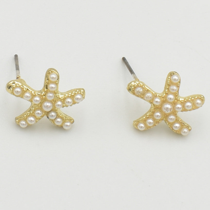 Gold Star Stud Earrings
