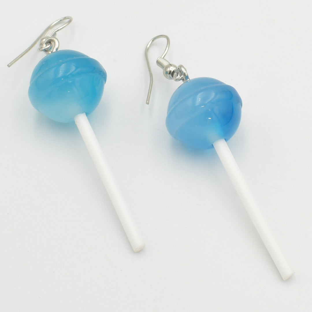 Blue Lollipop Drop Earrings