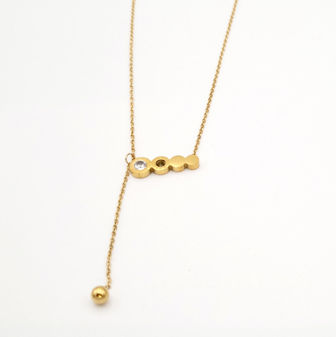 Gold Cubic Dainty Necklace
